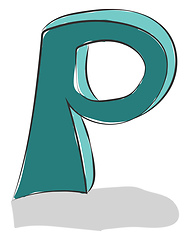 Image showing Letter P alphabet vector or color illustration