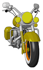 Image showing A Motorcycle vector or color illustration