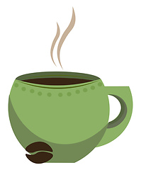 Image showing Freshly made cup of coffee vector illustration 