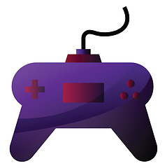 Image showing Vector illustration of a purple gamepad on a white background