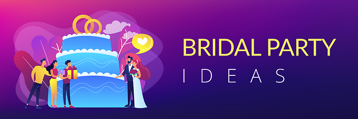 Image showing Wedding party concept banner header.