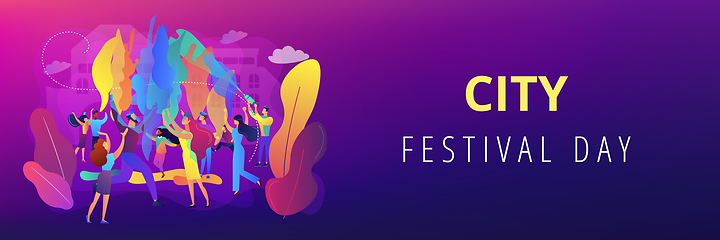 Image showing Holi festival concept banner header.