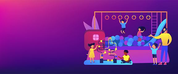 Image showing Playroom for kids concept banner header