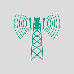 Image showing Cellular broadcasting antenna icon