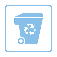 Image showing Garbage container recycle sign icon