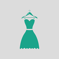 Image showing Elegant dress on shoulders icon