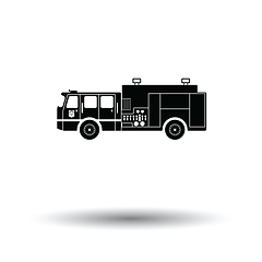 Image showing Fire service truck icon