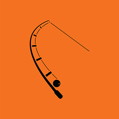 Image showing Icon of curved fishing tackle