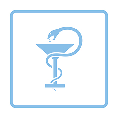 Image showing Medicine sign with snake and glass icon
