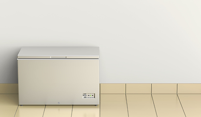 Image showing Silver deep freezer