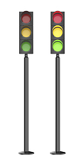 Image showing Set of traffic lights