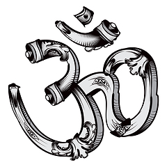 Image showing Decorative Om symbol ornament