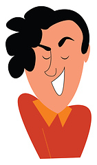 Image showing Clipart of a smiling boy  vector or color illustration