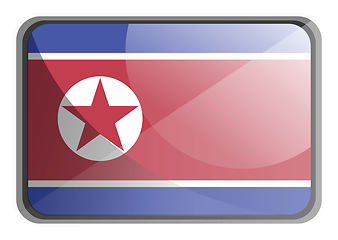 Image showing Vector illustration of North Korea flag on white background.