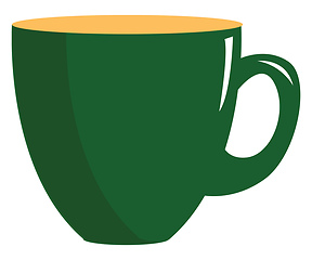 Image showing A green cup vector or color illustration