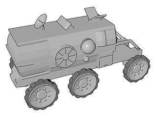 Image showing A space exploration vehicle vector or color illustration