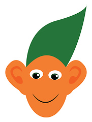 Image showing Big ear boy vector or color illustration