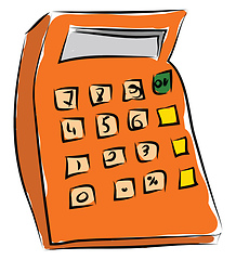 Image showing Orange calculator vector illustration 