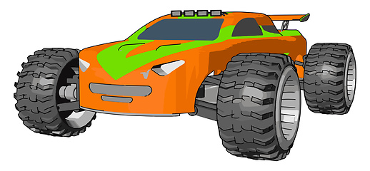 Image showing The miniature car picture vector or color illustration