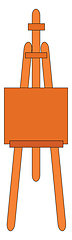 Image showing Simple orange easel vector illustration on white background 