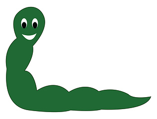 Image showing A cartoon of a worm vector or color illustration