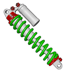Image showing Bike suspension; dual purpose bicycle component vector or color 