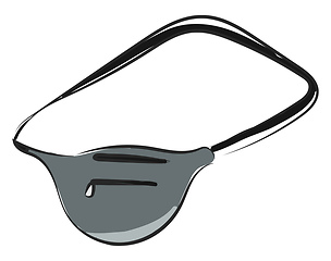 Image showing Drawing of a grey-colored bumbag vector or color illustration