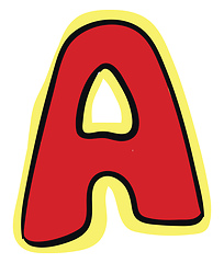 Image showing Letter A alphabet vector or color illustration