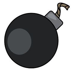 Image showing A ball bomb, vector color illustration.