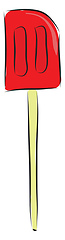 Image showing Silicone shovel for the kitchen illustration vector on white bac