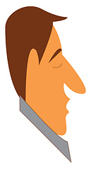 Image showing A man with sad facial expression vector or color illustration