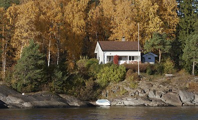 Image showing Cottage near the sea. 
