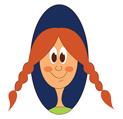 Image showing Girl with pigtails 