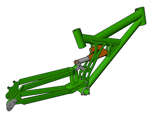 Image showing The tractor part object vector or color illustration