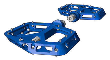 Image showing Paddle to rotate wheel colored vector or color illustration