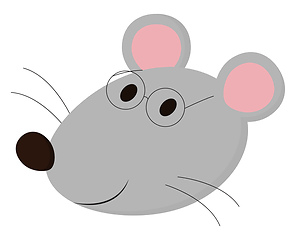 Image showing Mouse vector color illustration.