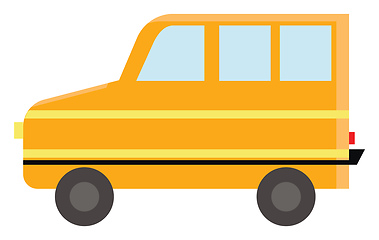 Image showing A yellow color bus symbolizing transportation used for school st