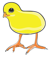 Image showing Cute chicken vector or color illustration