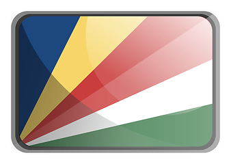 Image showing Vector illustration of Seychelles flag on white background.