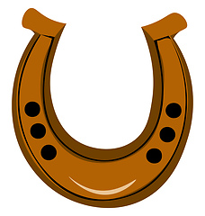 Image showing Strong horseshoe vector or color illustration