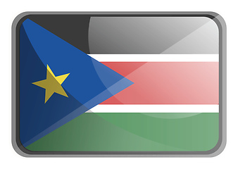 Image showing Vector illustration of South Sudan flag on white background.