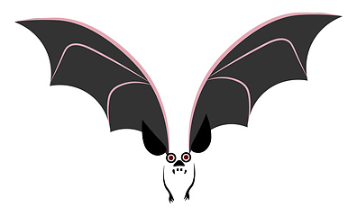 Image showing Staring bat vector or color illustration