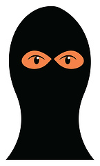 Image showing A man wearing a face mask in which only his eyes are exposed vec