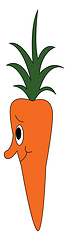 Image showing Happy carrot vector or color illustration