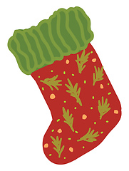 Image showing A sock with peach circles vector or color illustration
