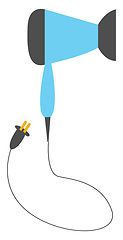 Image showing Blue hair dryer vector illustration 
