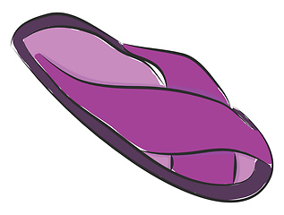 Image showing Simple vector illustration on white background of a purple slipp