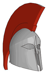 Image showing A medieval helmet sketch vector or color illustration