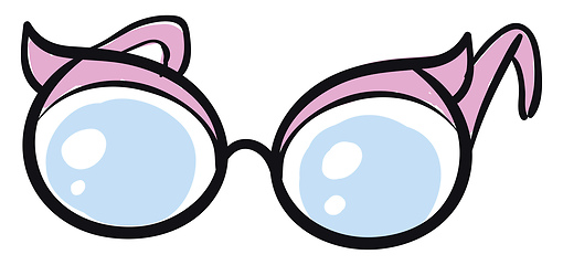 Image showing A funny pink glasses vector or color illustration