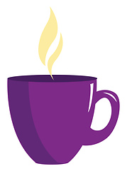 Image showing A purple cup vector or color illustration